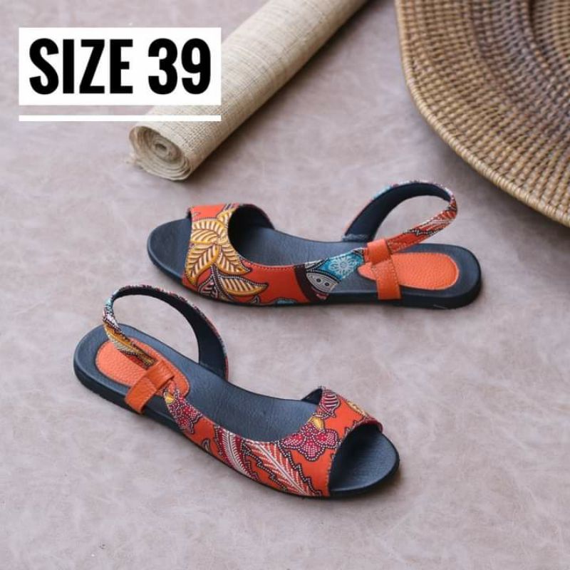 SEPATU BATIK MURAH, SEPATU ETNIK, SEPATU BATIK CANTIK, FLAT SHOES BATIK, FLAT SHOES ETNIK