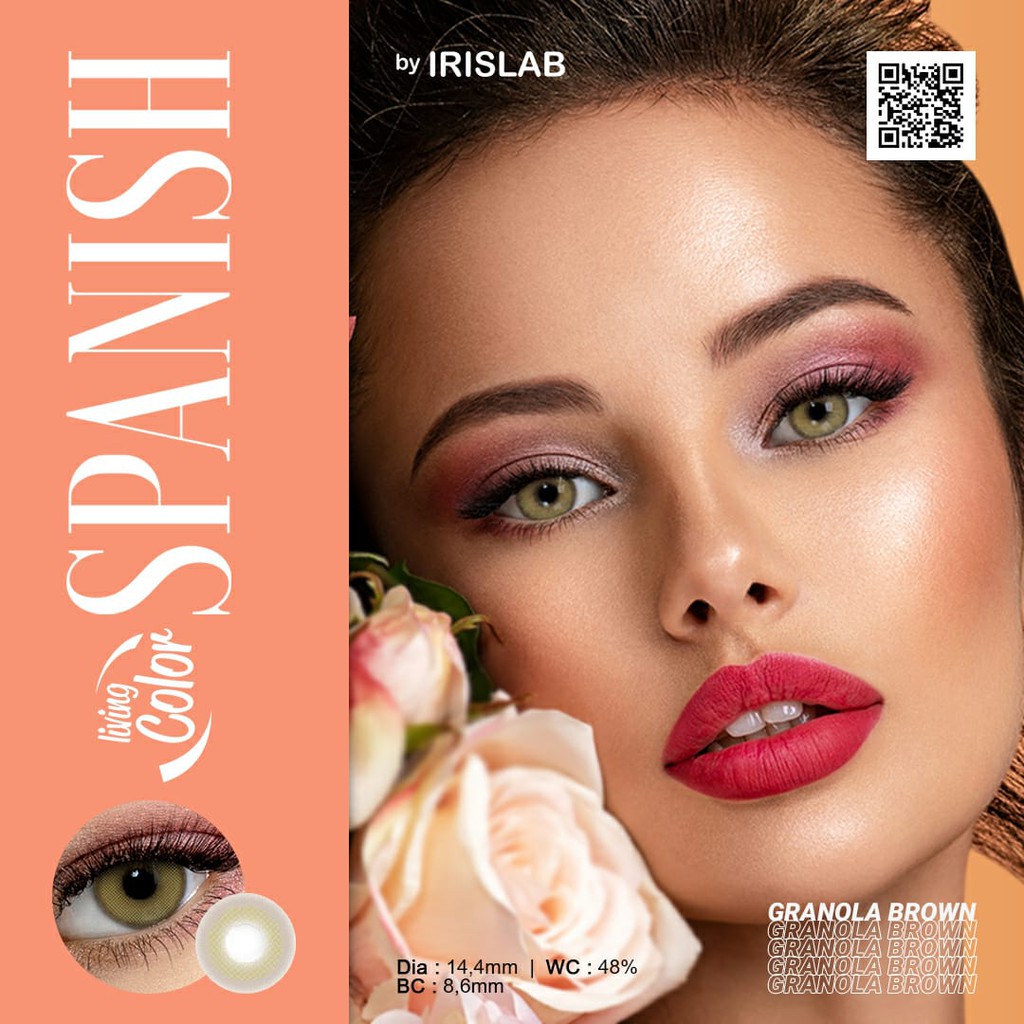 SOFTLENS LIVING COLOR SPANISH NORMAL 14.4 MM BY IRISLAB tersedia NORMAL dan MINUS