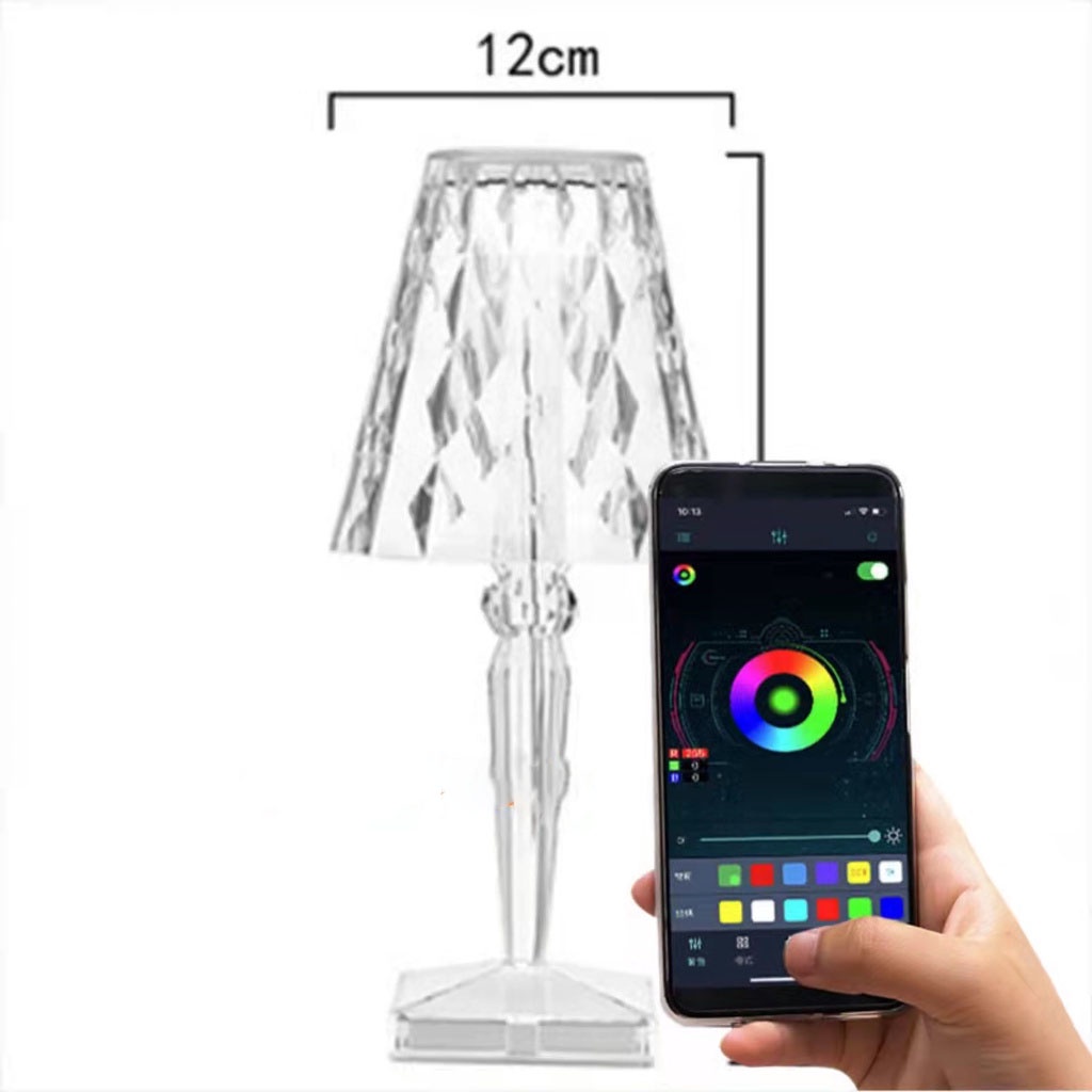 LAMPU DEKORASI HADIAH LAMPU LED DESK LAMP AESTHETIC LAMPU TIDUR CRYSTAL LAMPU MEJA USB RECHARGEABLE AKRILIK LAMPU DEKORASI HADIAH LAMPU