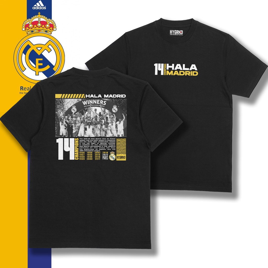 Original Heyground Kaos Real Madrid "Real Madrid Streetwear" - Kaos Real Madrid Camphion 14 2022/KAO