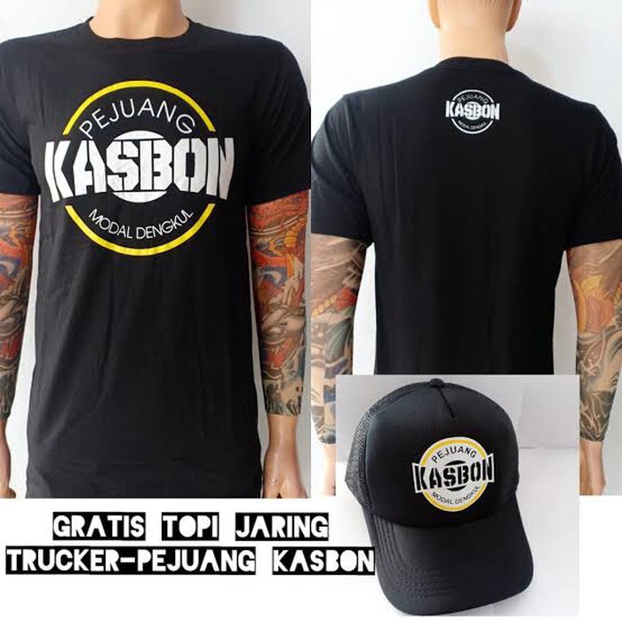 KAOS PEJUANG KASBON PLUS TOPI BAJU DISTRO TSHIRT GAUL FASHION