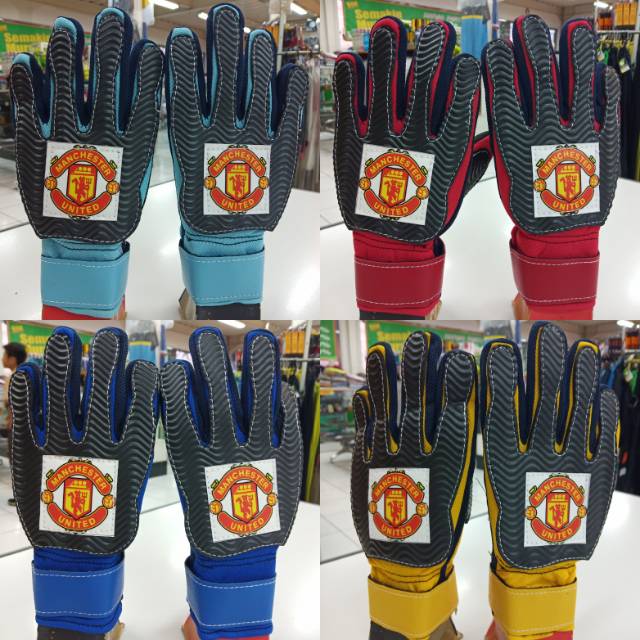 Sarung tangan kiper goalkeeper gloves anak jr junior kid kids logo bola manchester united MU