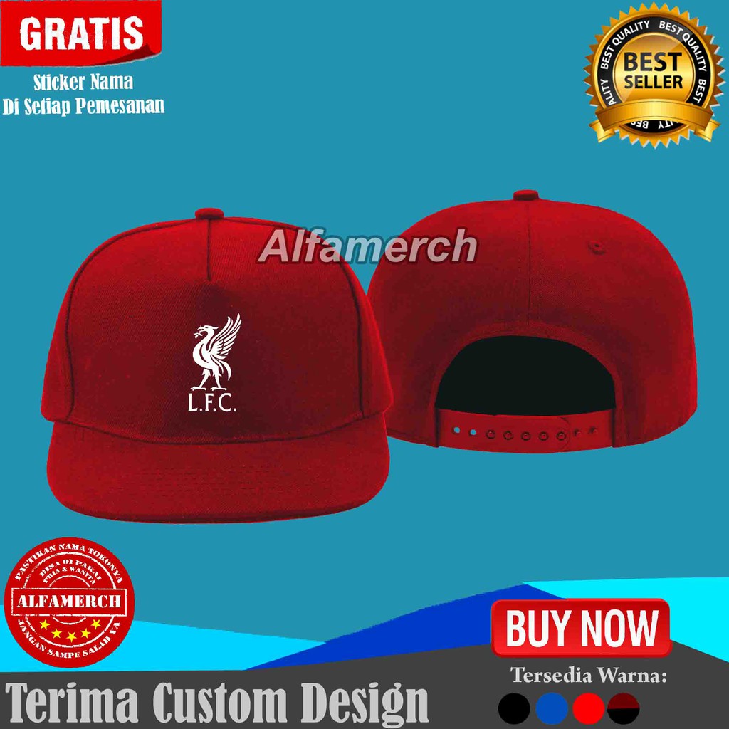 TOPI SNAPBACK LIVERPOOL LFC BIG REDS YNWA NIKE KEREN PRIA DAN WANITA