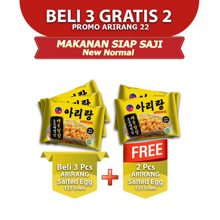 

Berkualitas Arirang Salted Egg 125G Beli 3 Pcs Free 2 Pcs (Ar22)