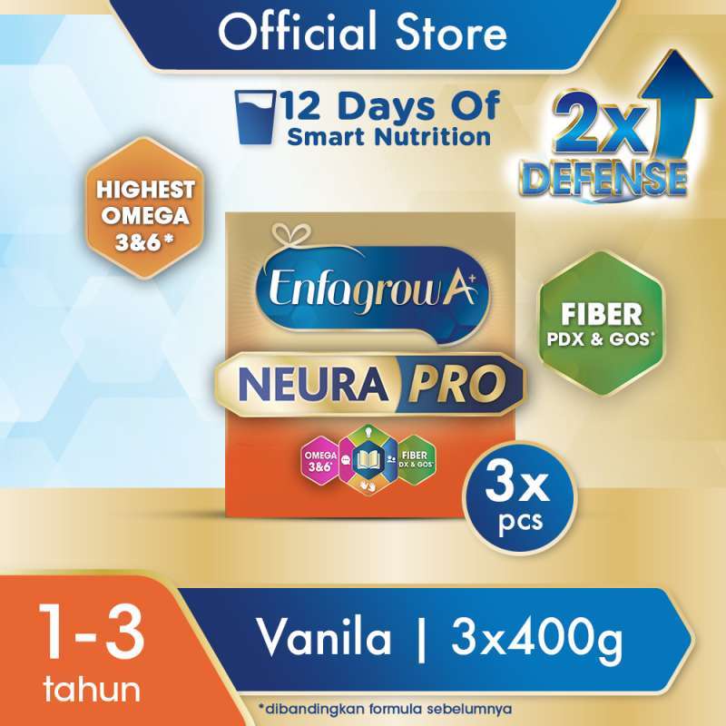 Enfagrow 3 A+ Original Madu Vanila MFGM NeuraPro X 3 pcs Expired Terbaru Free Packing Dus