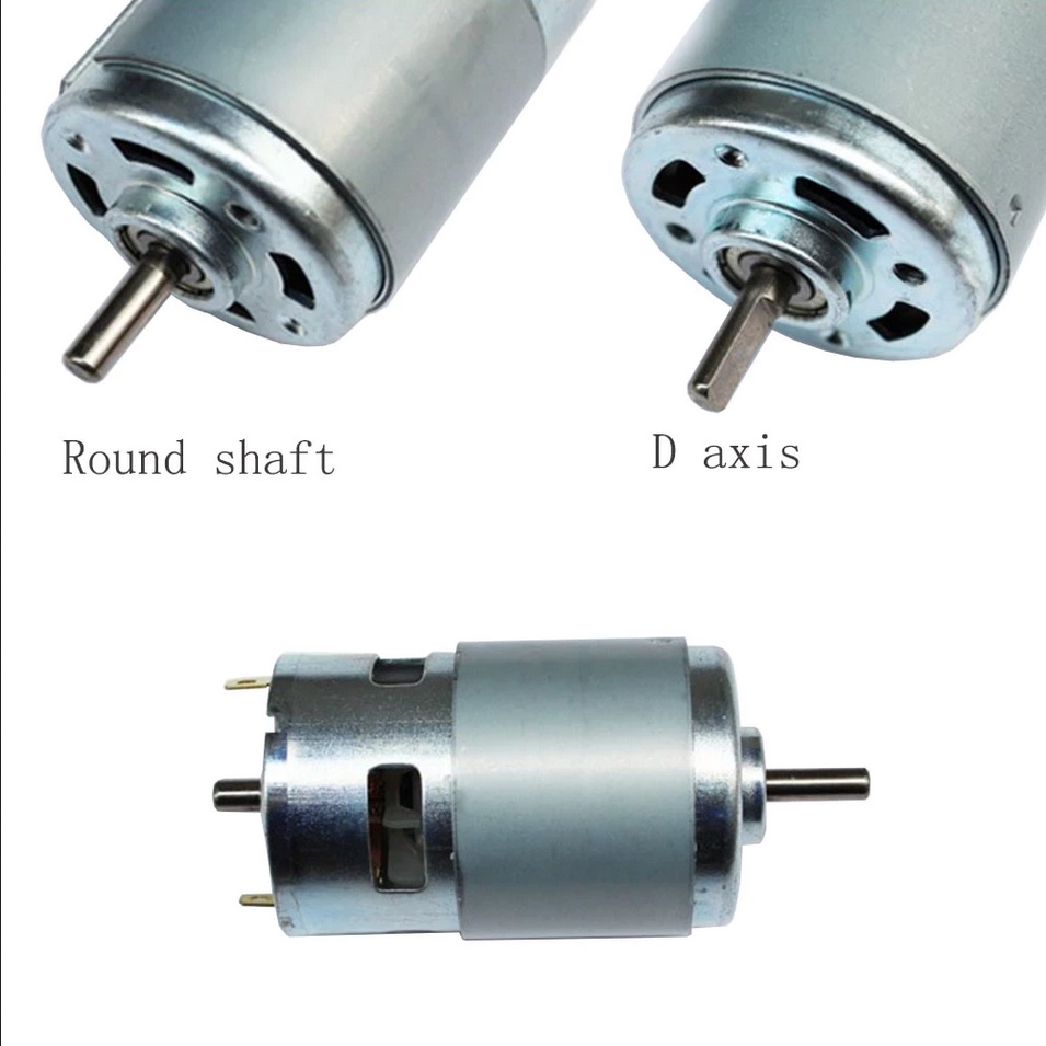 Motor 775 DC 12V 10000RPM High Speed Double Single Shaft Low Noise Dinamo 775 12 Volt Round D Shaft Penggerak