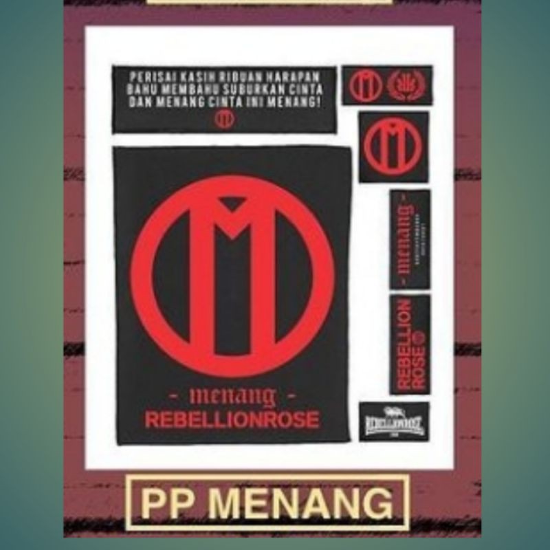 PATCH JAKET MENANG ORIGINAL REBELLION ROSE  EMBLEM JAKET PUNGGUNG