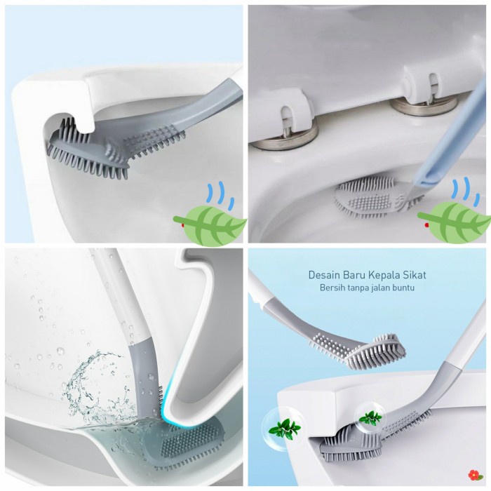 Sikat WC Toilet Silikon Gagang Panjang Golf Brush Toilet Silicone SK06