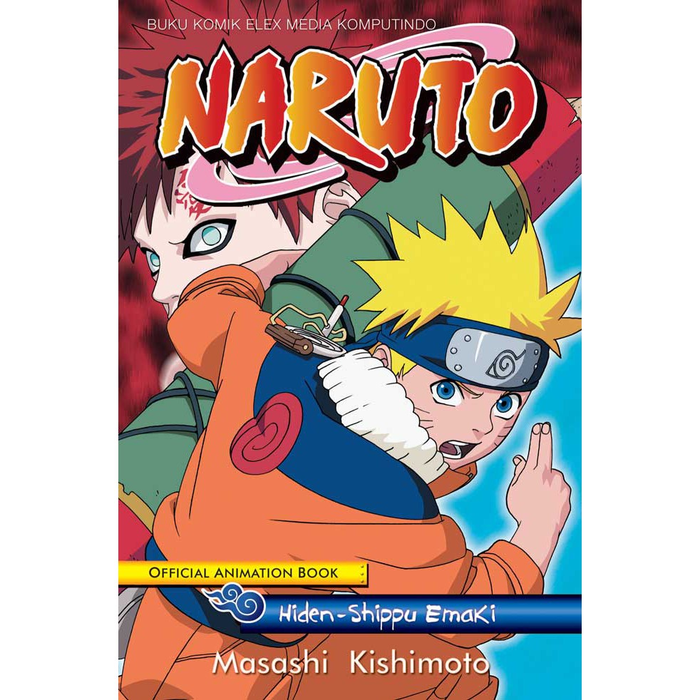 Komik Naruto Official Animation Book Hiden Shippu Emaki - Masashi Kishimoto