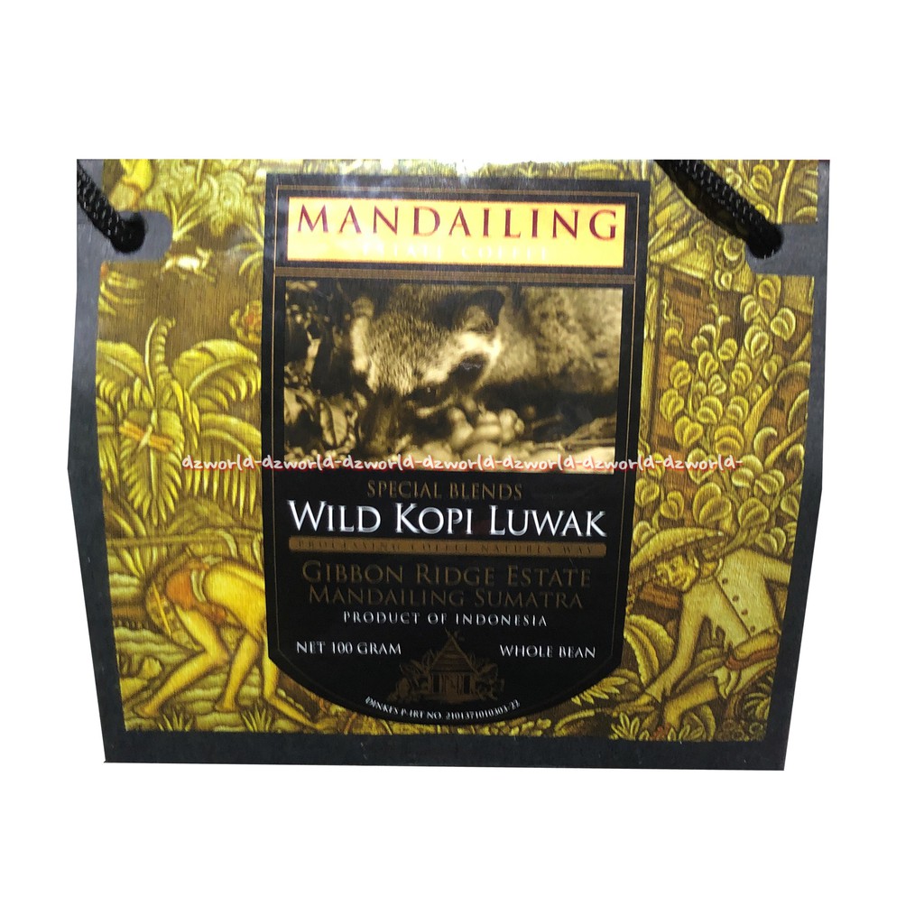 

Mandailing Wild Kopi Luwak Gibbon Ridge Estate 1 Mandiling Sumatera Sumatra