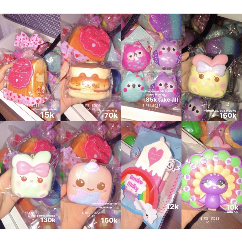 [part 2] flashsale squishy ibloom chigiri angel munny millie billie whale coral galaxy slow nya panc