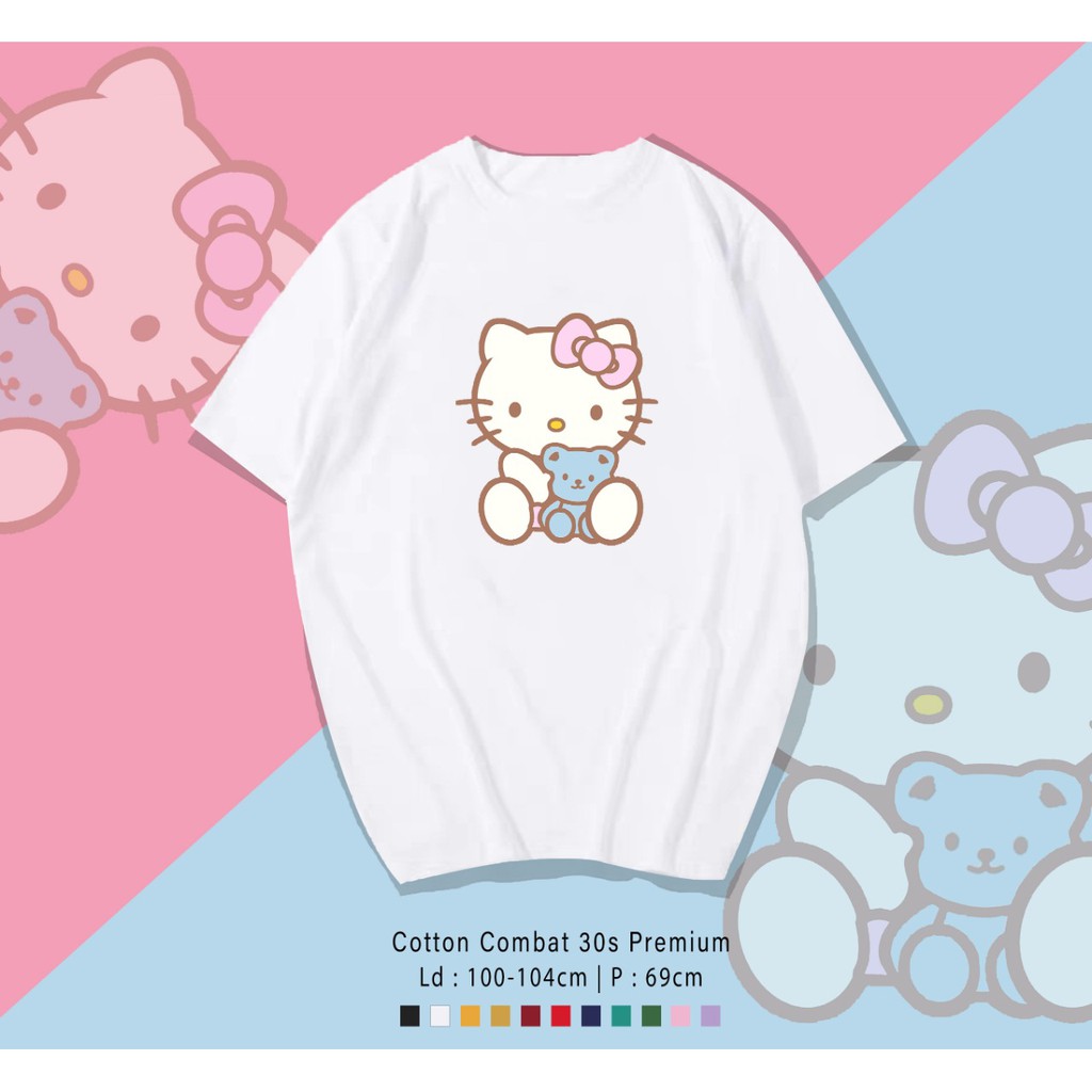 HELLOKITTY  / TERMURAH BAJU KAOS KATUN WANITA/ PRIA UNISEX LENGAN PENDEK / TUMBLR TEE