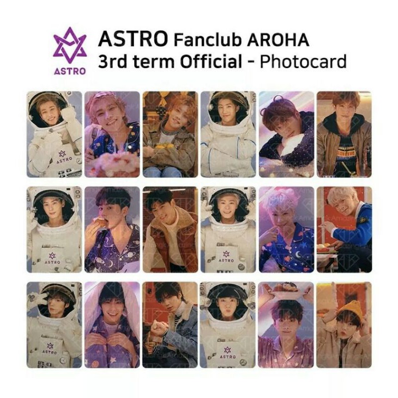 ASTRO PHOTOCARD FANCLUB 3RD GEN MJ JINJIN ROCKY SET( OFFICIAL)