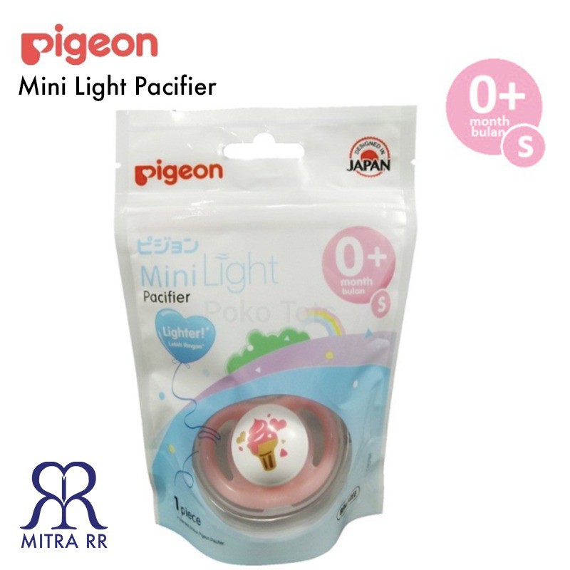 Pigeon Mini Light Pacifier S 0+ Month Empeng Silicone Step 1