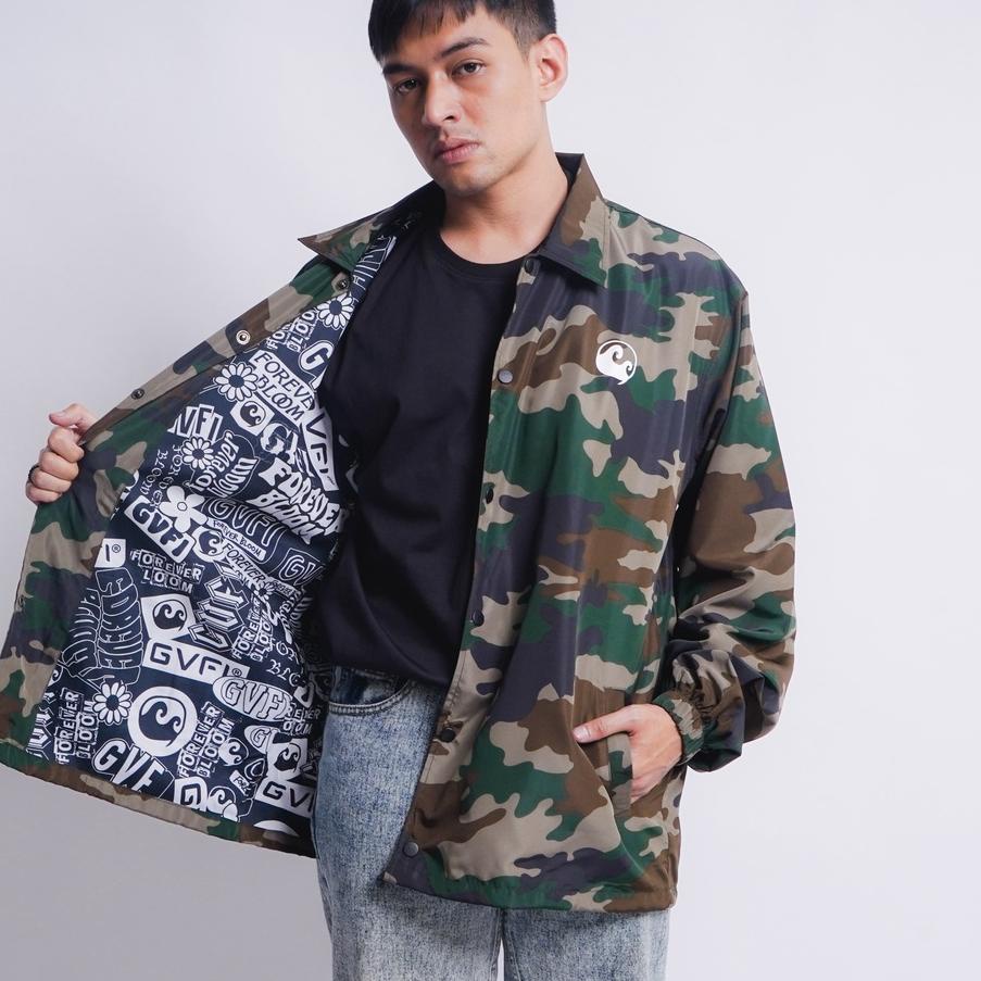 ✨SHOPEE MALL✨ GVFI Coach Jacket  Wave Camo 