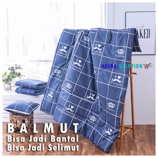 BALMUT Bantal Selimut Anak Motif Karakter Bantal Selimut Traveling Portable 2in1