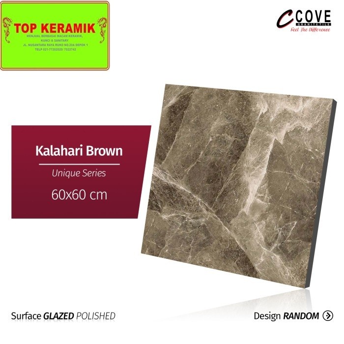 Granite Lantai Cove 60x60 Kalahari Brown Kw 1