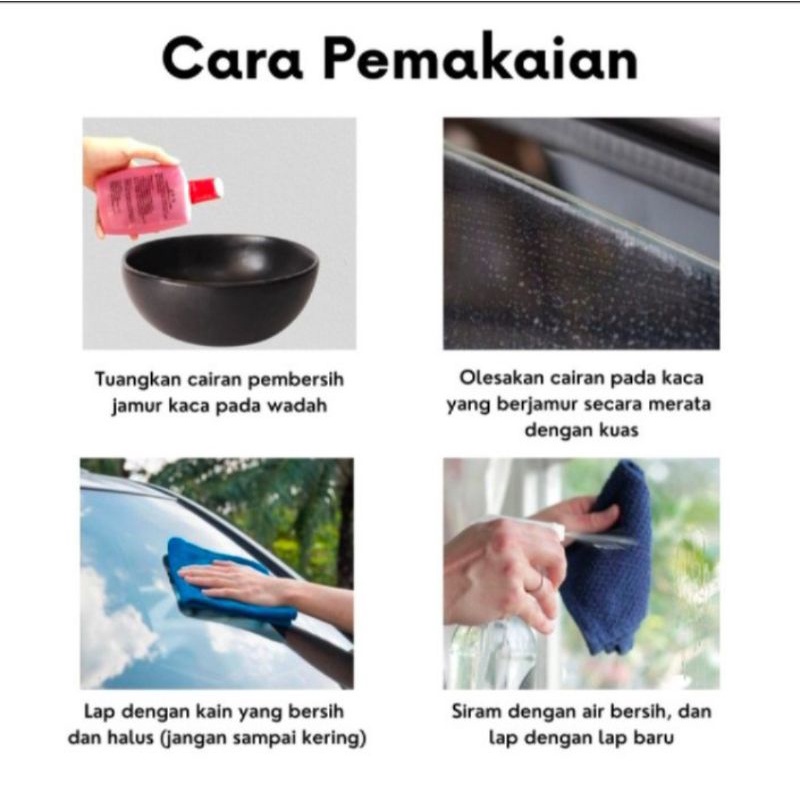 Obat Pembersih Jamur Kaca Mobil Cairan Mengkilapkan Penghilang Kerak Serbaguna Pengkilap Cuci Cermin Jendela