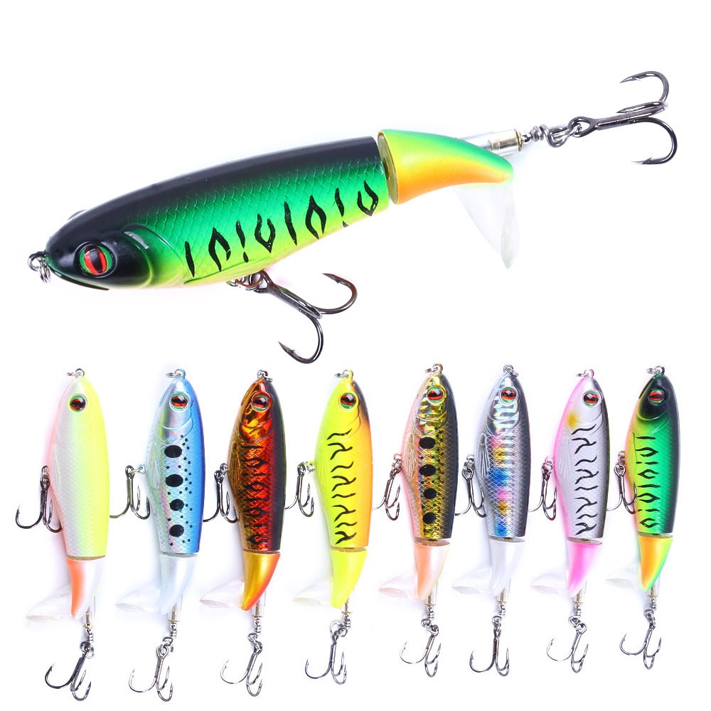 HENGJIA New 1pcs 9cm/17g Rotating Pencil Umpan Pancing Swimbait Ikan Fishing Lure Bait Kail Tackle