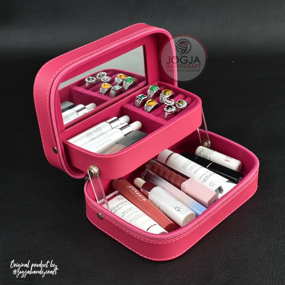 Beautycase / Case makeup / Travel Tas Kosmetik Lengan Akrilik / Cosmetic Pouch