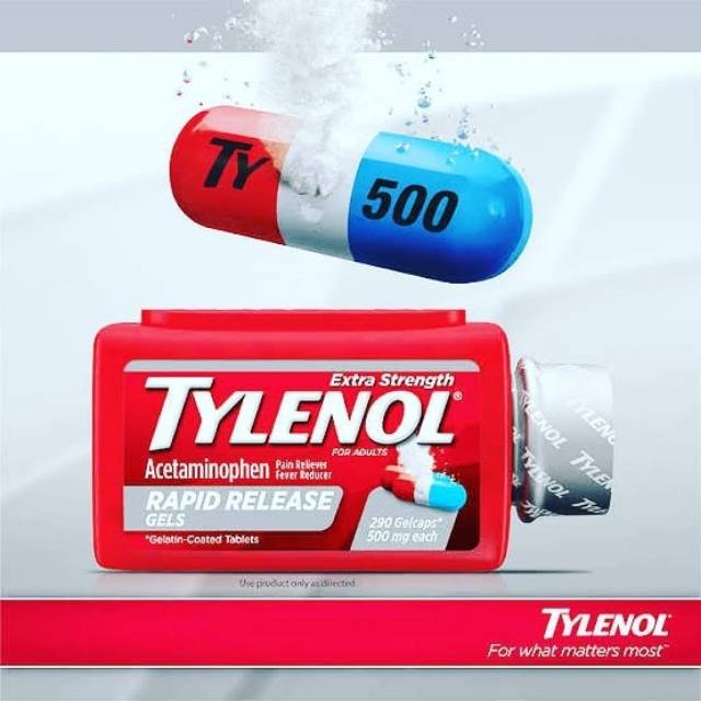 Obat-demam☆Tylenol☆extra-strenght☆asli-USA