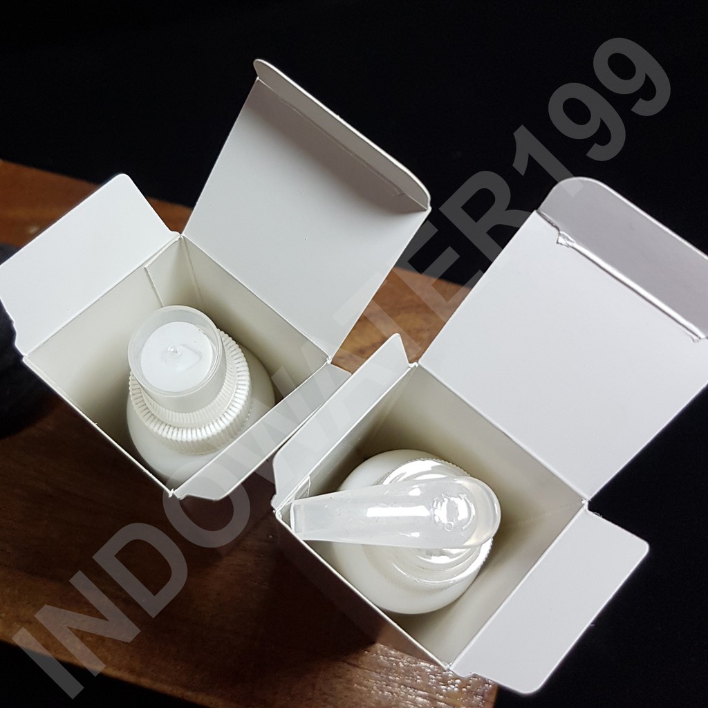 

DUS PAKING PUTIH GLOSSY UNTUK BOTOL 100 ML MINIMAL 50 PCS