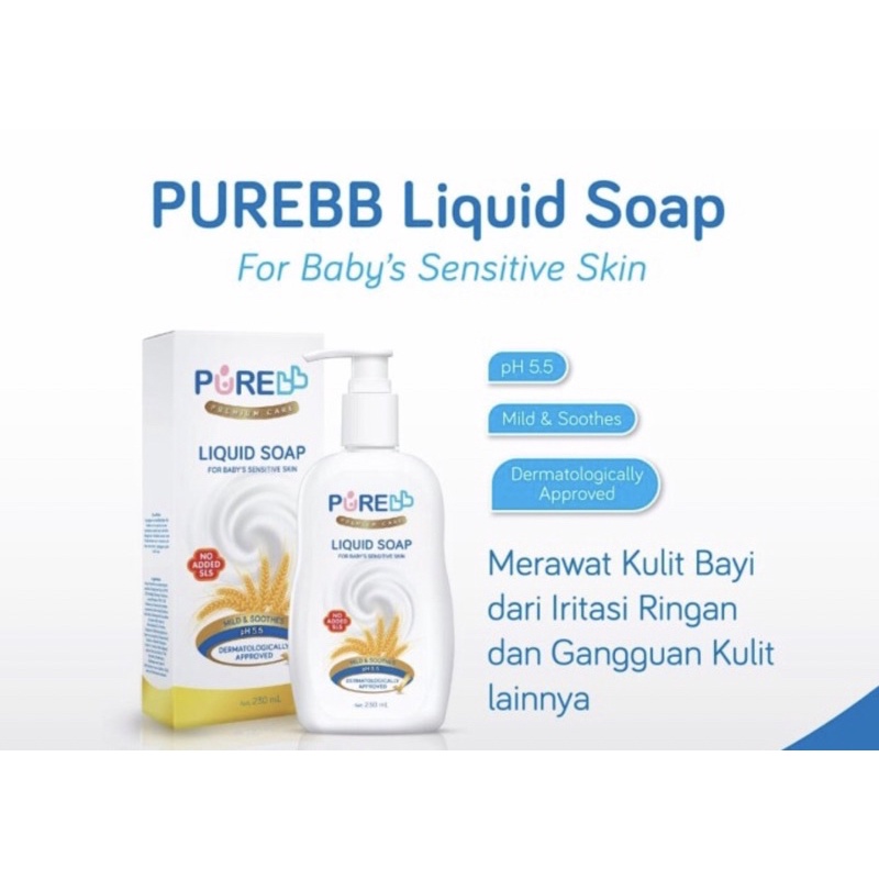 Pure baby liquid soap 80 ml ( sabun bayi kulit sensitive )