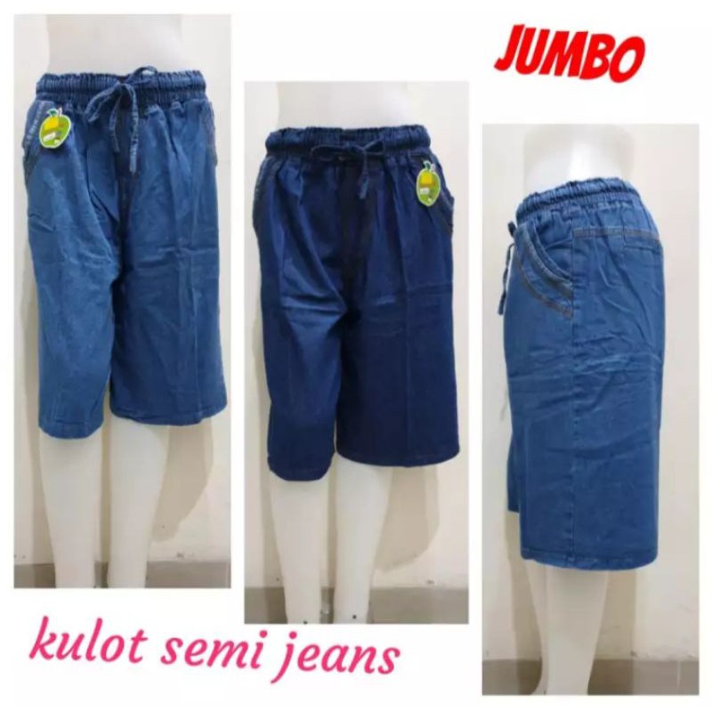 CELANA KULOT JEANS PENDEK JUMBO COD/KULOT 7/8 JUMBO