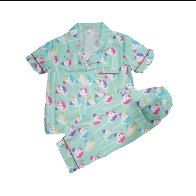 Piyama anak unicorn / baju tidur anak unicorn / piyama unicorn