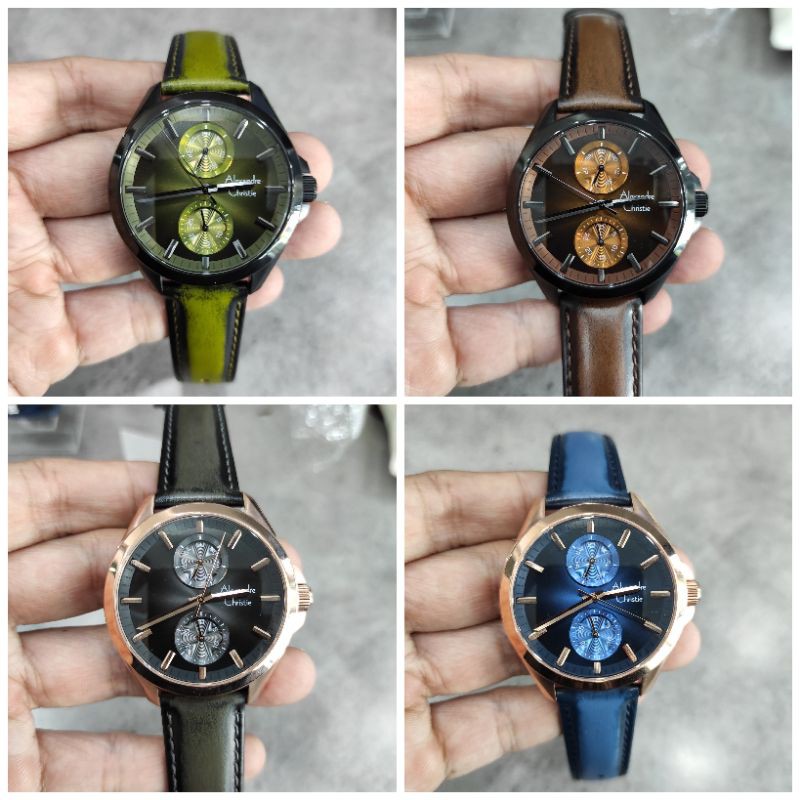 JAM TANGAN PRIA ALEXANDRE CHRISTIE AC 6573 MAN NEW AC6573 LEATHER ORIGINAL