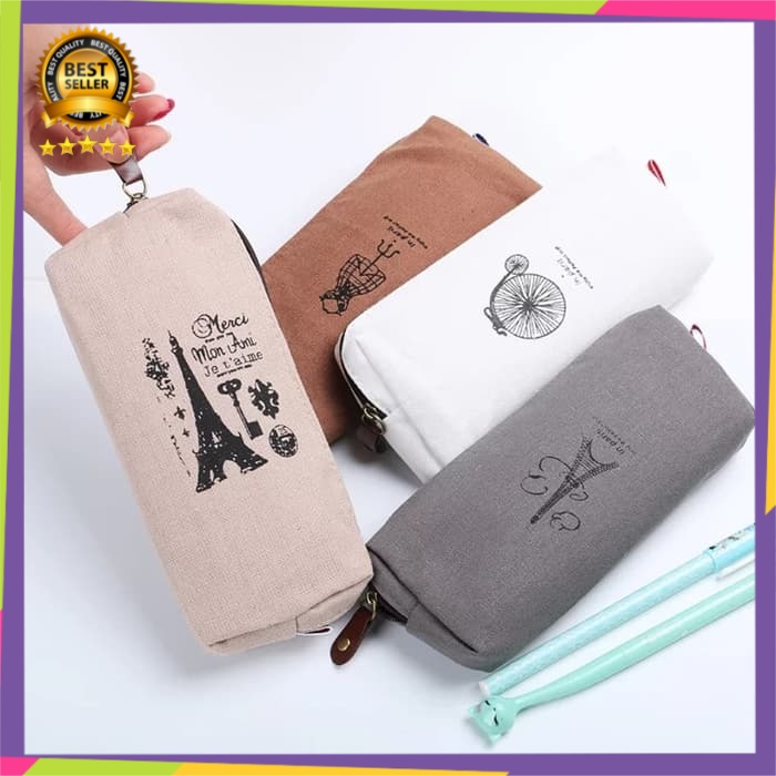 

TEMPAT PENSIL TP0036 Tempat Pensil Paris Classic / Tempat Kosmetik - white