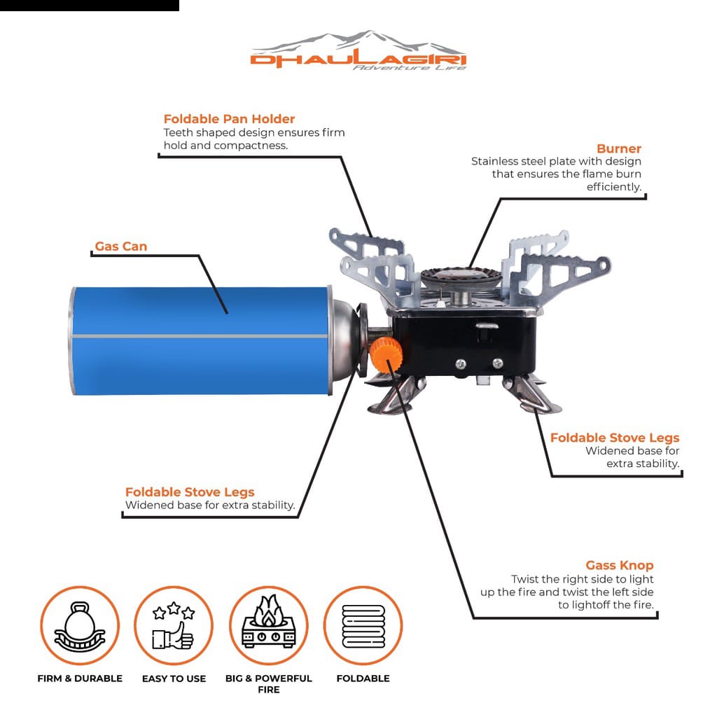 [COD] Kompor Camping Dhaulagiri Stove CS-202/kompor kotak kemping portabel