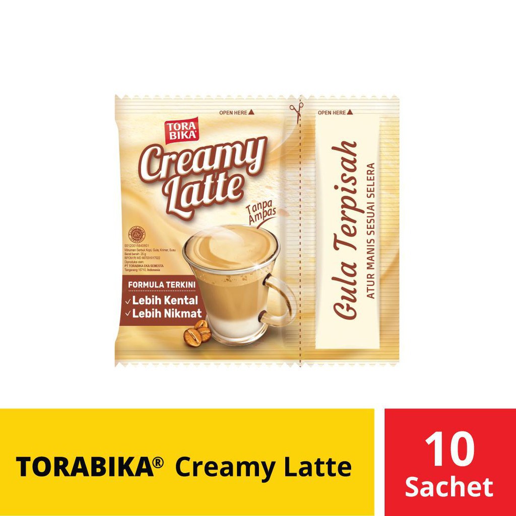 

KOPI TORABIKA CREAMY LATTE 1 RENTENG ISI 10 SACHET