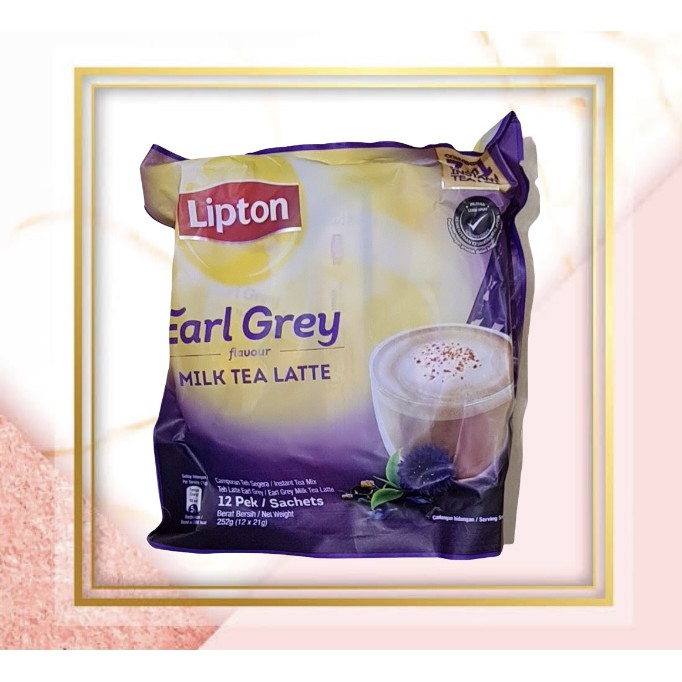 

Teh Lipton Earl Grey Milk Tea Latte 3in1 12 x 21 Gram