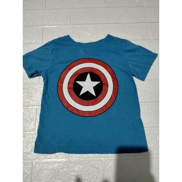 Preloved Kaos Anak H&M Kids x Marvel Blue Preloved Kaos Anak Marvel HnM Kids Preloved Kaos Bayi H&M 