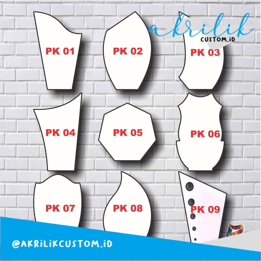 

Bahan PLAKAT AKRILIK POLOS TEBAL 2mm TANPA KAKI
