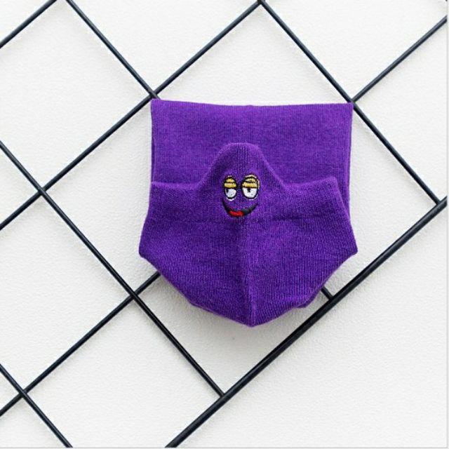 KAOS KAKI PENDEK WANITA KAOS KAKI WANITA ELMO  KAOS KAKI KAWAII LOW CUT SOCKS.-Ungu