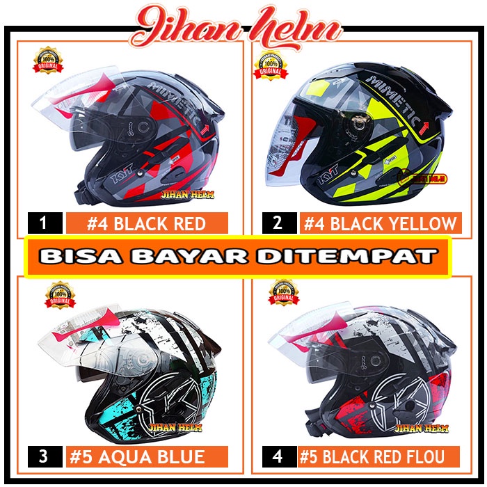 HELM / KYT / HELM KYT / HELM KYT GALAXY #4 BLACK RED TERMURAH