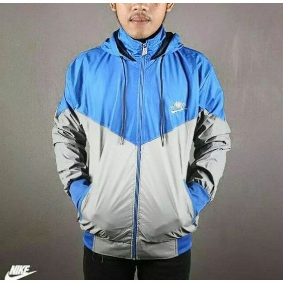 [COD] Termurah Nike Jaket Parasut Windrunner Navy Abu