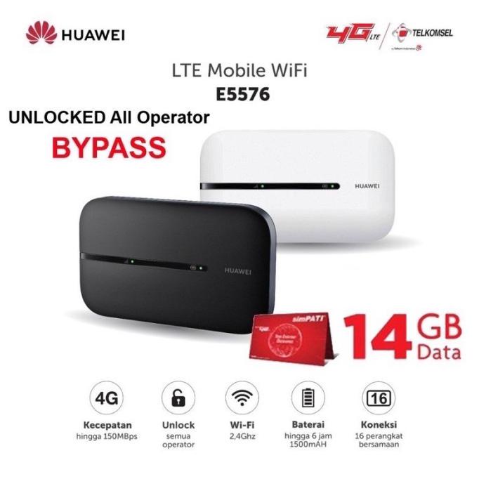 Modem Wifi 4G Huawei E5576 Unlock Free 14Gb Kartikaputri568