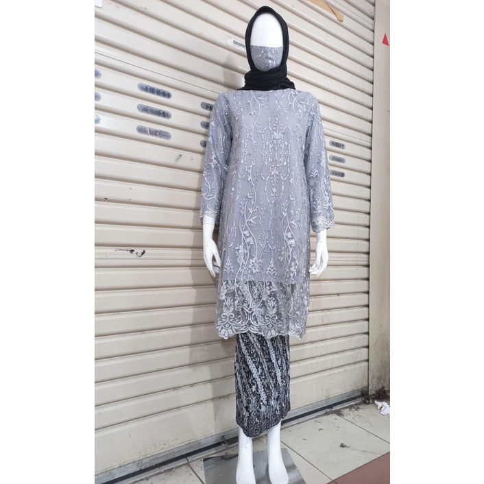 Permata Olshop / Kebaya Tunik Brokat Modern / Baju Pesta / Kebaya Seragam / Kebaya Modern / Setelan Kebaya Kondangan