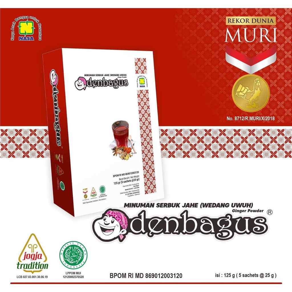 

Minuman Wedang Uwuh Serbuk Jahe Den Bagus Original Asli Jogja isi 5 Sachet