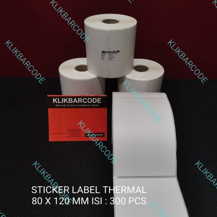 

Label Barcode Direct Thermal 80x120 80 x 120 mm core 1" isi 300 pcs