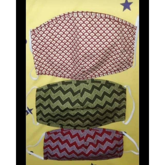 Masker Kain batik keris 3ply
