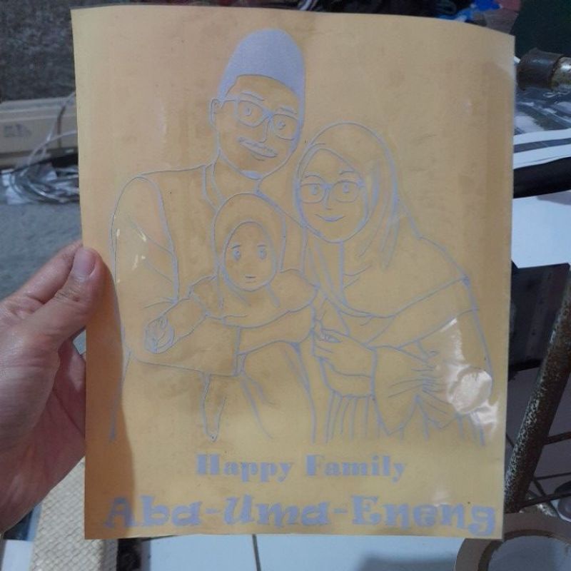 

stiker cutting HAPPY FAMILY