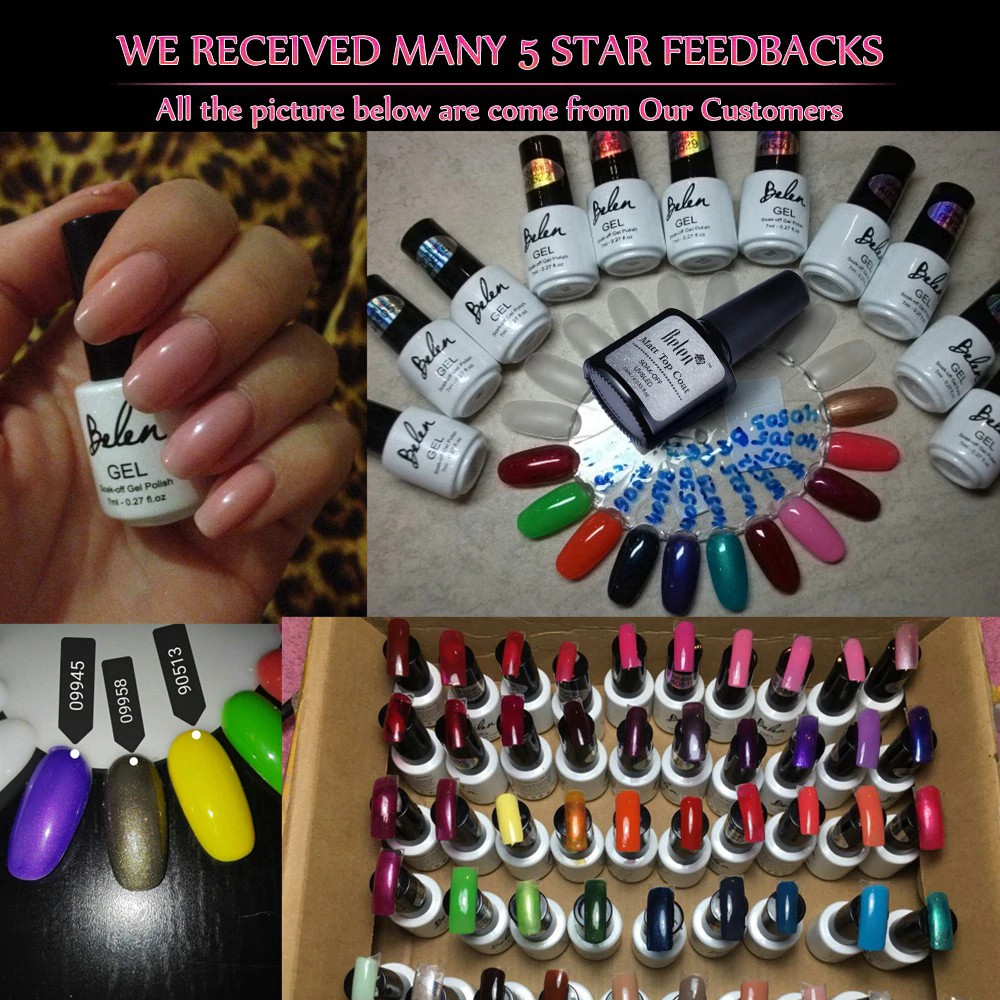 

Belen ALl 79 Colors With Base Top Coat UV LED GelPolish Vernish Semi Permanent Gel Lak Varnishes
