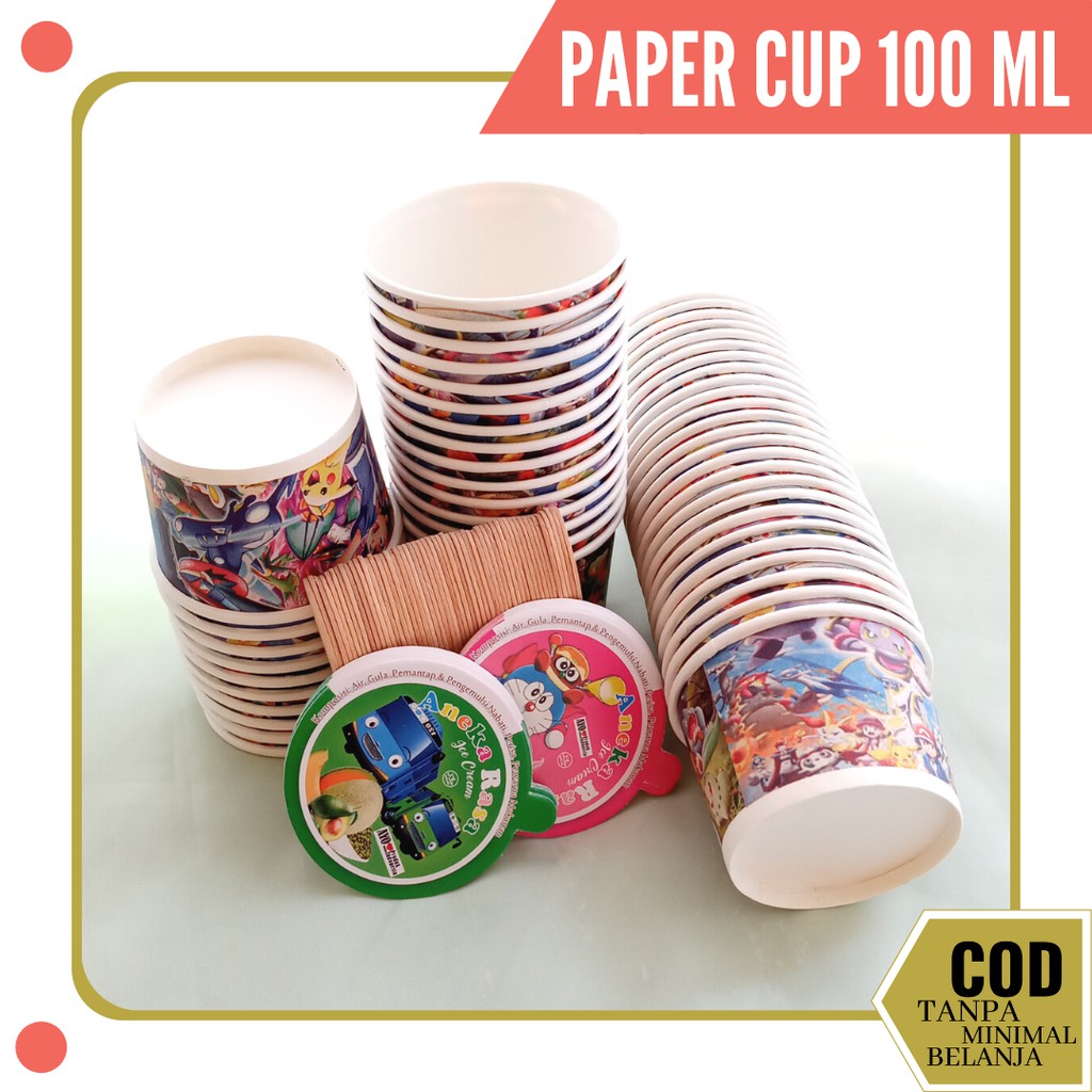 JUAL KEMASAN CUP ICE CREAM / CUP UNTUK ES CREAM / JUAL CUP ICE CREAM KARAKTER