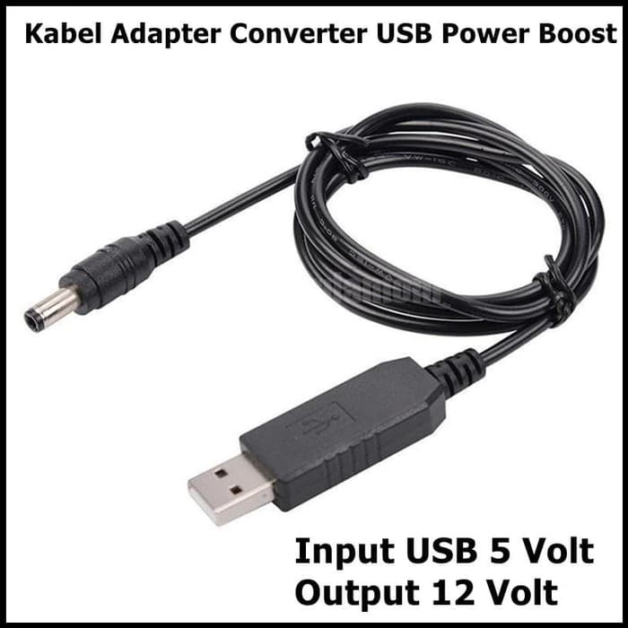 Kabel Adapter Converter USB Power Boost DC 5V to DC 12V