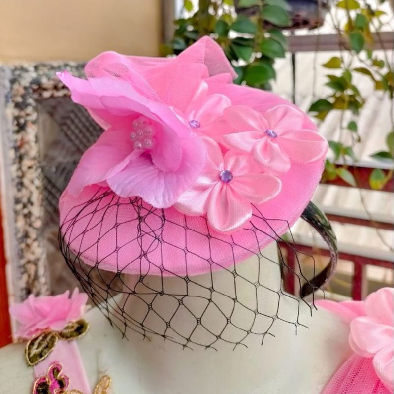 Hatpiece royal pink