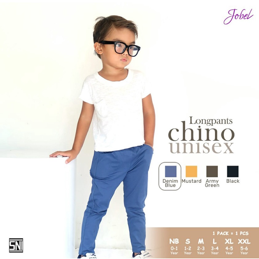 Jobel x Zebe 7-9 Tahun Longpants Chino Unisex Big Size Celana Chinos Panjang CBKS